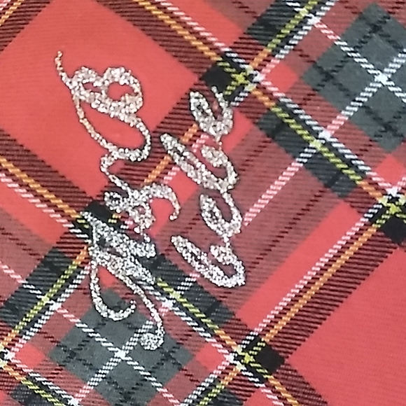 🎄 CHRISTMAS Red Plaid and Gray Toddler Dress 🎁 By M & B Fashion  (Greece) sz 1 - Picture 5 of 11